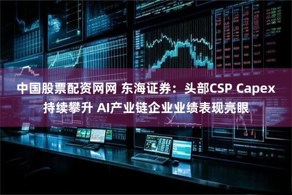 中国股票配资网网 东海证券：头部CSP Capex持续攀升 AI产业链企业业绩表现亮眼